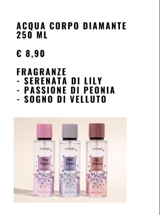 Acqua corpo diamante 250ml