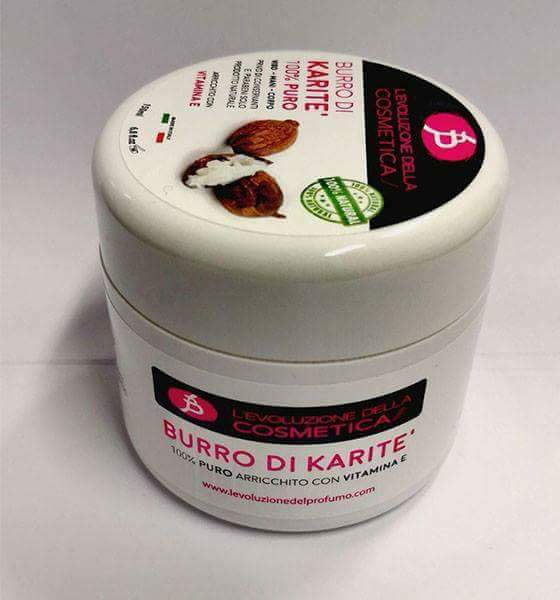 Burro di karité neutro 100% puro arricchito con vitamina E