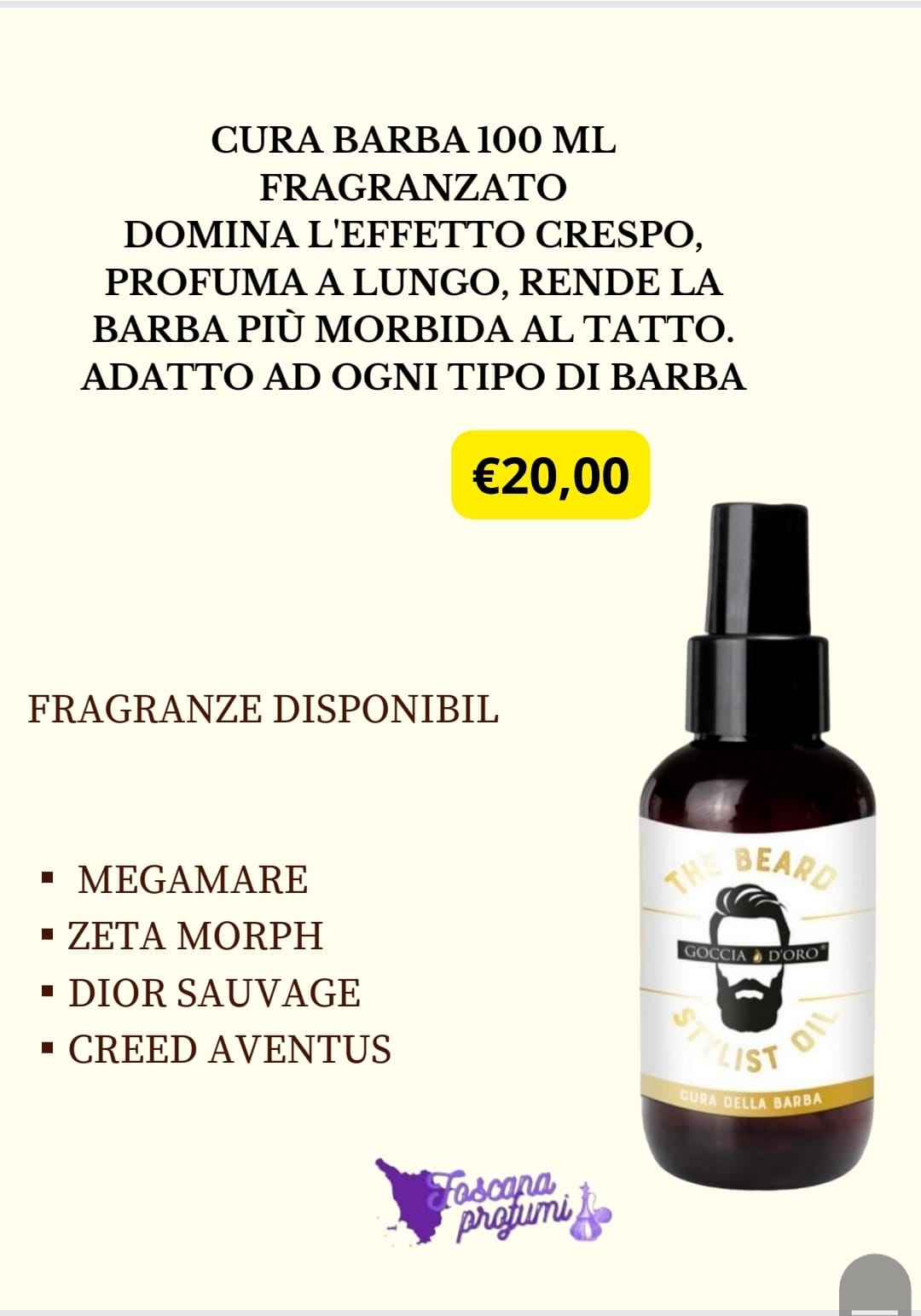 Cura barba fragranzato 100ml