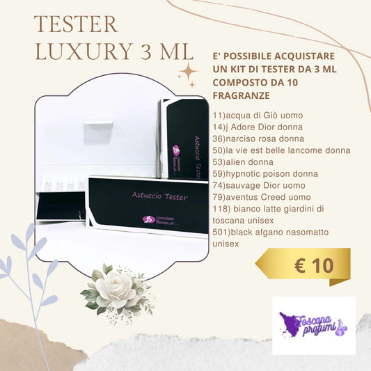 TESTER luxury 3 ML - Fragranze da 101 a 150