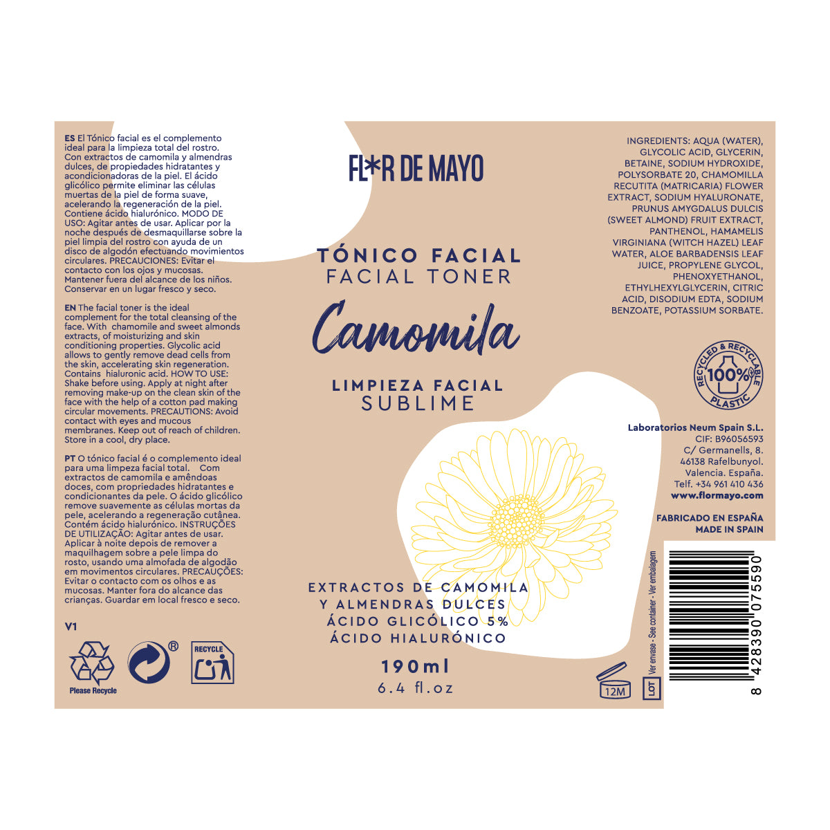 Tonico Camomila 190ml